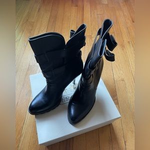 Coach lug soled high heel boot